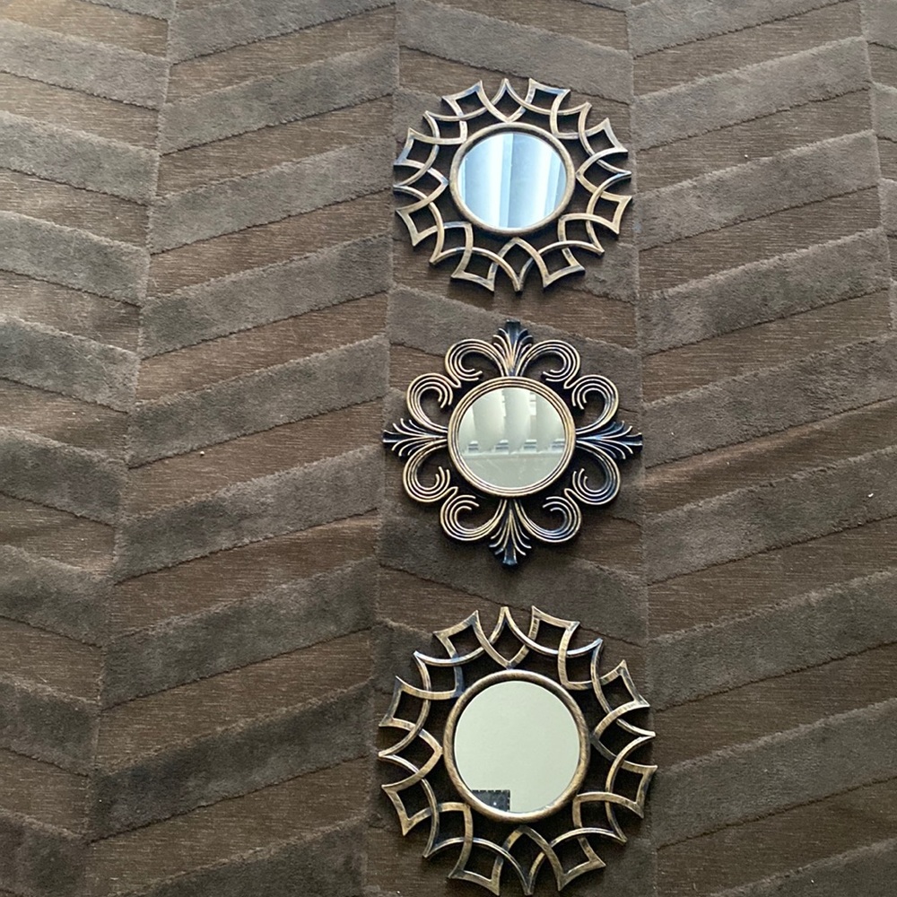 Set of Three Wall Mirrors